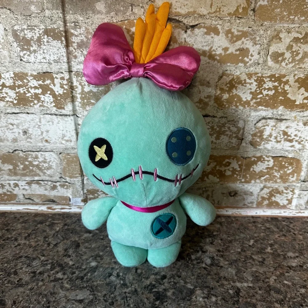 Disney Scrump Plush Lilo & Stitch Small Mint Green Good Button Eyes Rag Doll